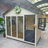 TT Outdoor courtyard cat house kennel pet large dog house cat villa outdoor rain and sun protection solid wood cat house