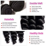 Raw Peruvian Human Hair Bundles Loose Wave 3 4 Bundle 28 30 Inch Virgin Remy Hair Extensions For Women Sew In Quick Weave Bundle