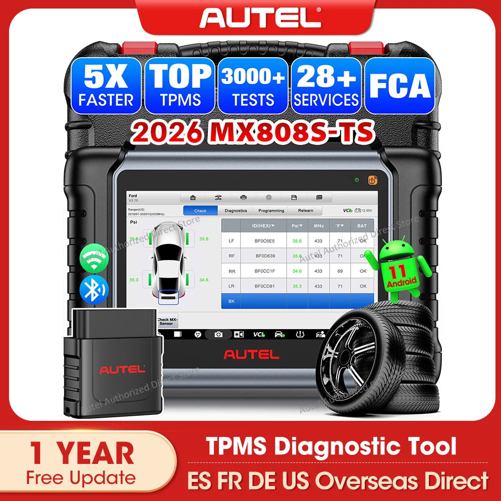 Autel MaxiCOM MX808S-TS All-in-one TPMS Diagnostic Tool Bidirectional Scanner TPMS Programming Relearn Retrofit pk MK808S TS