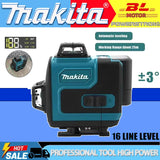 Makita  360 Horizontal Vertical 16-Line Cross Level High-Precision Portable Tool High-Precision Green Light Laser  Wall-Mounted