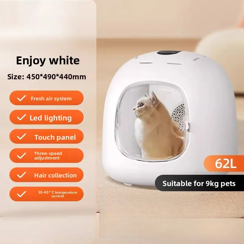 automatic pet drying box, special dryer for cat and dog pet store, silent small household bath