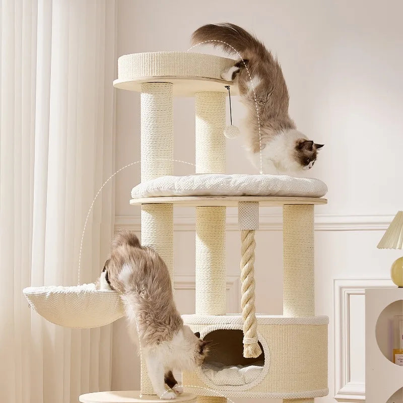 Modern Minimalist Solid Wood Cat Climbing Frame Nordic Creative Pet Toy Cat Nest Furniture & Scratchers Tapis Griffoir Chat FYCT