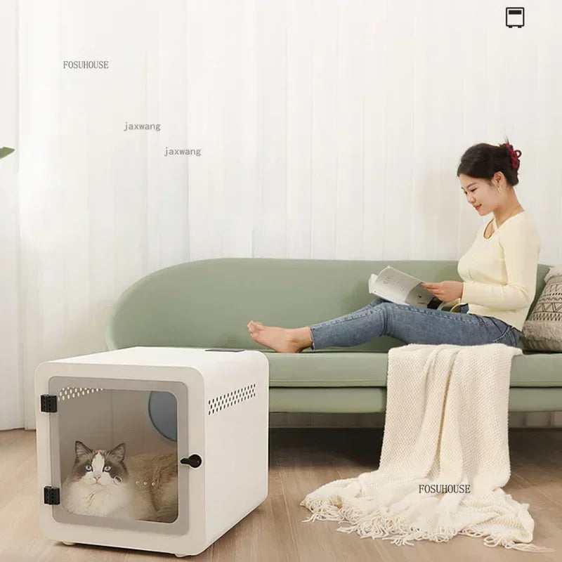 Automatic Pet Hair Dryer Dog Smart Grooming Dryers Home Cleaning Bath Drying Box Machine Cat Cage Water Blower Accessories