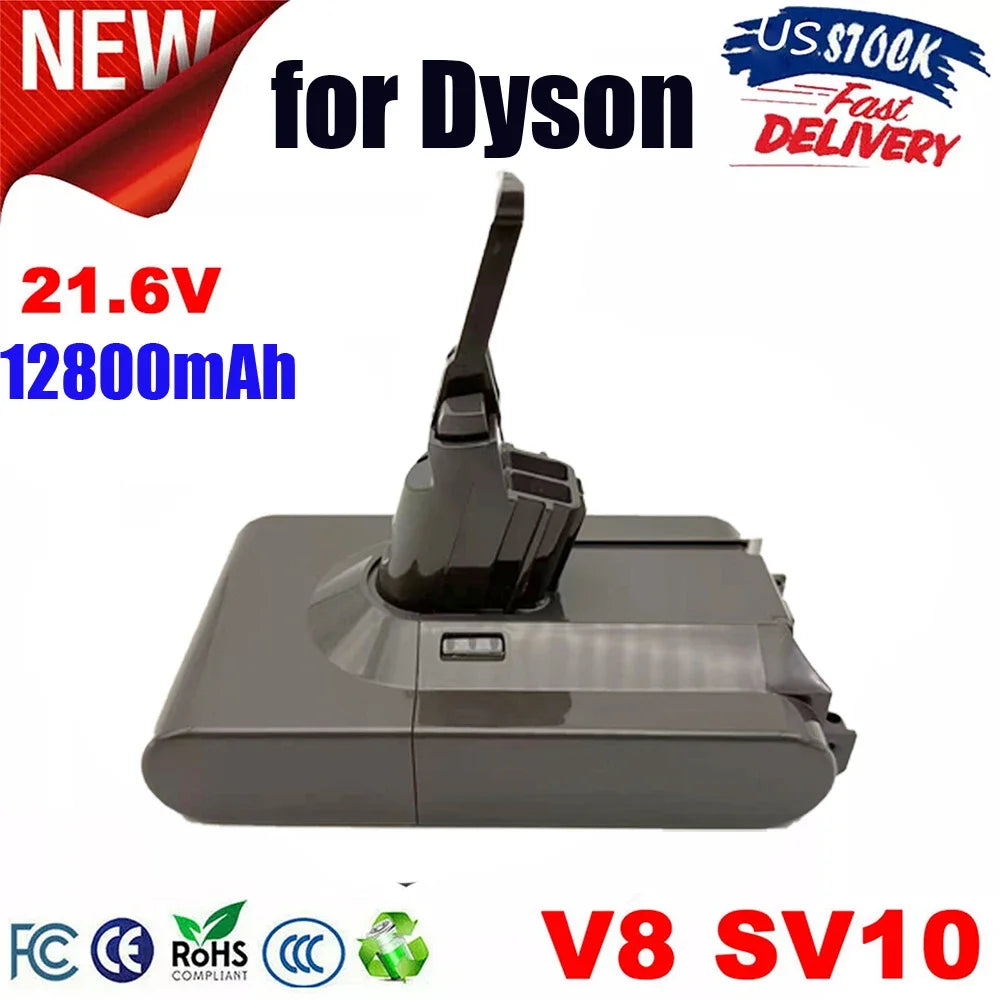 2026 for Dyson V8 21.6V 12800mAh Replacement Battery for Dyson V8 Absolute Cord-Free Vacuum Handheld Vacuum Cleaner