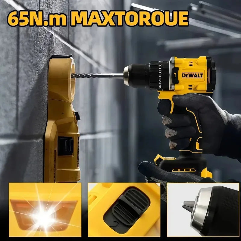 DEWALT DCD805 20V Brushless Cordless Impact Drill Electric Screwdriver 2AH 6AH Li-ion Battery Charger Full Combo Kit