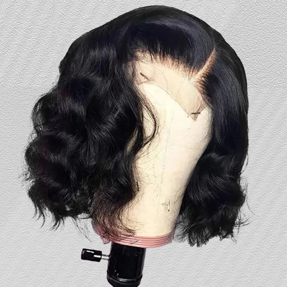 13x6 Glueless HD Lace Front Wig Body Wave Brazilian Human Hair Pre Cut Lace Short Bob Pre Plucked For Black Women Ready To Wear