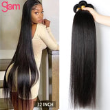 GEM 100% Human Hair Straight Bundles Brazilian Weaving For Women 1 3 4 Bundle Deal Natural Color 12-32Inch Human Hair Extensions
