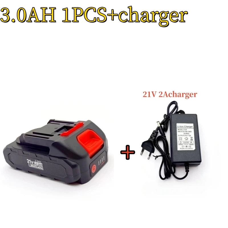 21V 9AH 6AH 3AH Electric drill, screwdriver, durable lithium battery,for Makita 21V series electric tool high voltage water gun