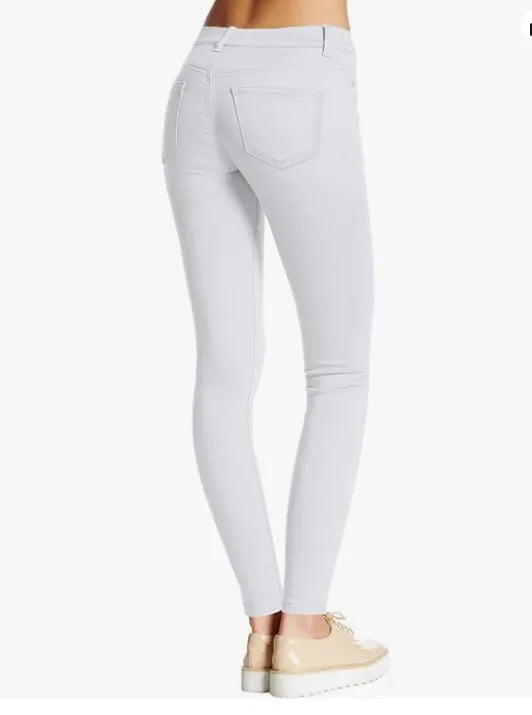 Women Casual Stretchy Jeans White Ultra Stretch Comfy Skinny Leg Work Casual Pants Cotton