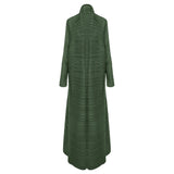 Miyake Pleated Turndown Collar Long Sleeve Cardigan Dress Long Coats Women New Abaya Fashion Solid Loose Large Size Clothes