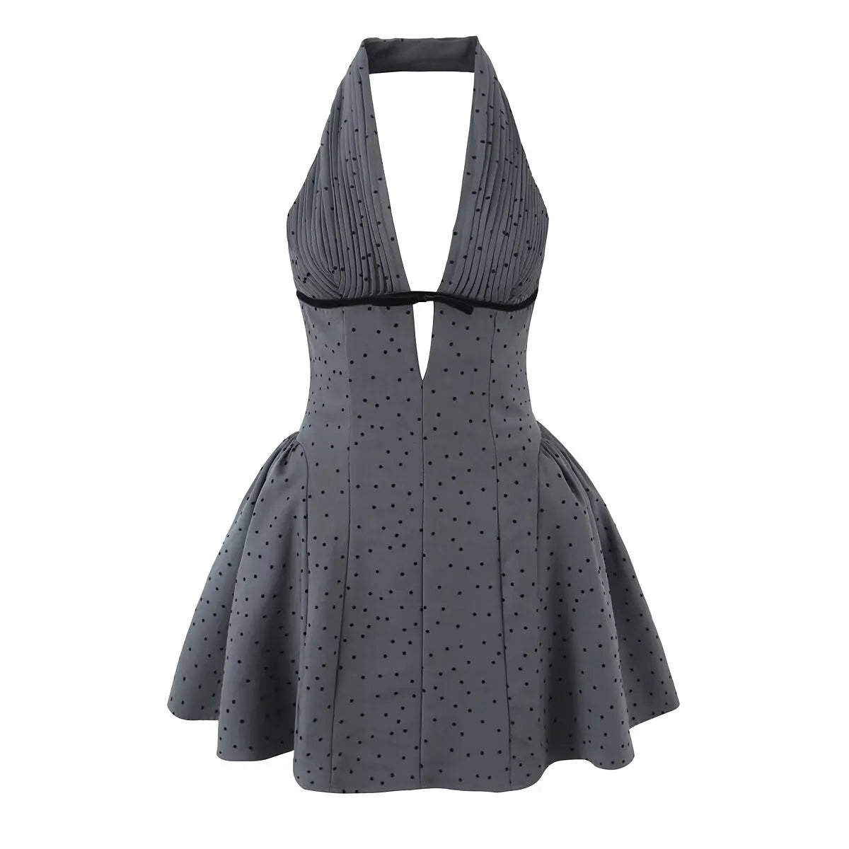 YENKYE Sexy Women Fashion Backless Halter Dresses Low Waist A-line Mini Summer Dress Party Robe