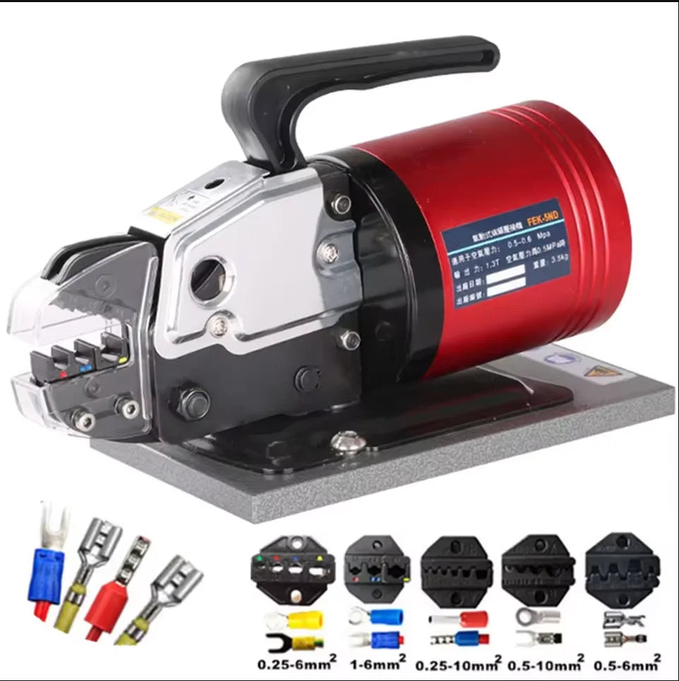 Zten Pneumatic Terminal Crimping Machine Tool 1.3T Terminal Crimper Pliers Tool with Crimping Die For Optional With Foot Touch