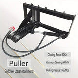 Heavy-Duty Tree Pole Puller Attachment Sturdy Metal Build with Adjustable Hydraulic System Effectively Extracts and Pulls Trees