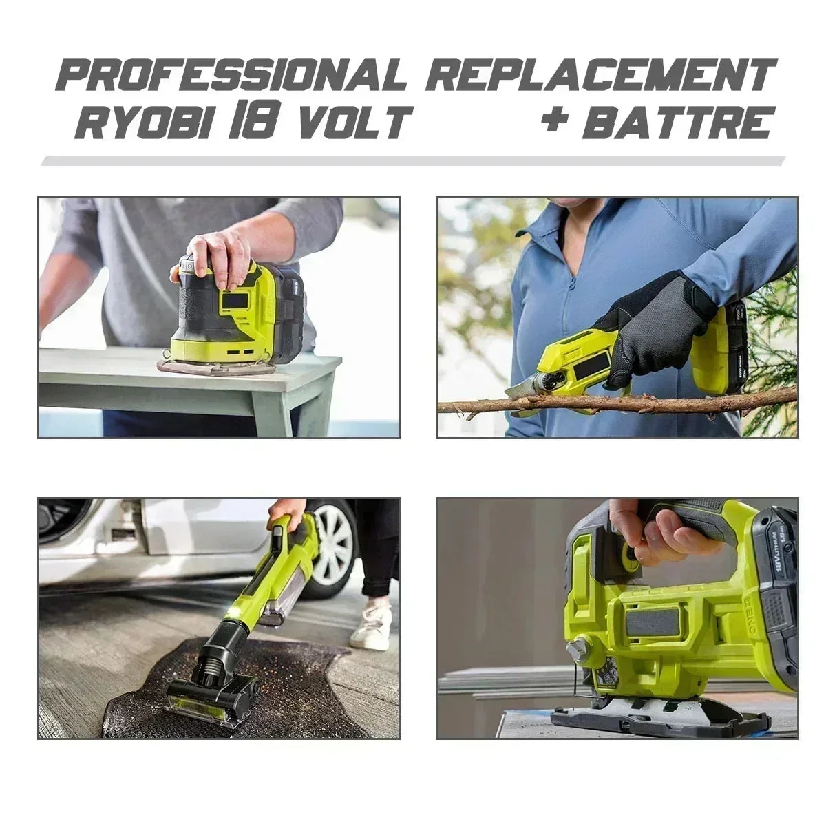 For RYOBI High-Performance Lithium Battery 18V No Memory Effect Low Self Discharge Suitable for All Tools P108 P109 P107