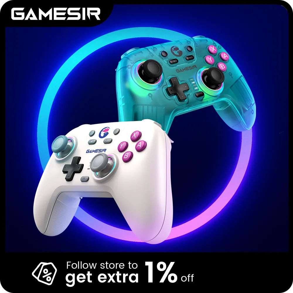 GameSir Nova Bluetooth Switch Controller Wireless Gamepad with Hall Effect for Nintendo Switch 2 iPhone Android Cellphone