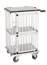 Double Decker Pet Trolley Carrier Pet Show Exhibition Customized Color Aluminum Pet Cage