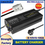 12v 100A 60a lithium Battery Charger 30A 20A 40A 50A Fast Charger with Adjustable Current 100V-240V for Lifepo4 Lithium Battery