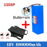 48V 100ah 13s5p Lithium Battery Pack 48v 100000mAh 250W-2000W Citycoco Motorized Scooter Batteries Built in 50A BMS