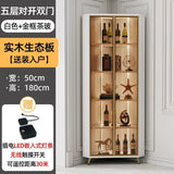 Corner Cabinet with Light Solid Wood Living Room Corner Corner Cabinet Display Bookcase Storage Triangle Cabinet Dining