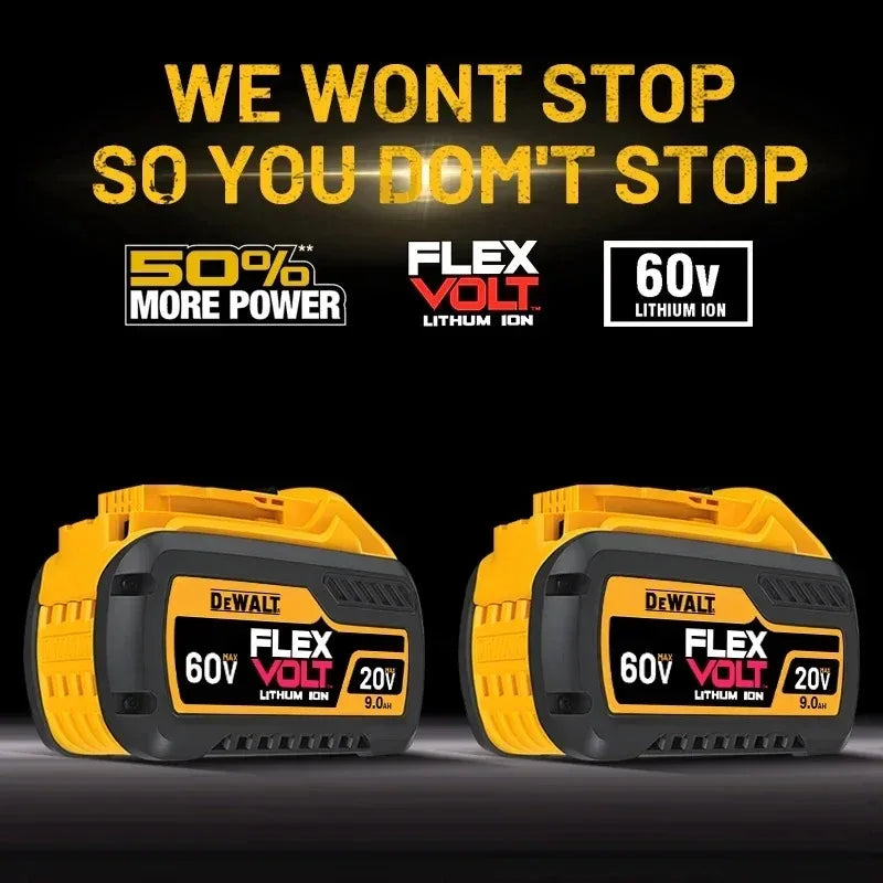 New 100% Original Dewalt 9.0Ah 20V/60V Power Tool Battery DCB206 DCB206 DCB205 DCB200 DCB203 For Dewalt power tool