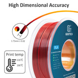 Geeetech 5Kg Three Tri Color Silk PLA Filament , 3D Filament 1,75 mm Spool Wire  (+/-0.03mm) Vacuum packaging, special color