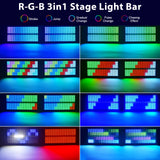 U'King 1/2Pcs 200W LED RGBW 48+8-Segment Strobe Light DMX512 Wash Stage Light Uplight DJ Lights For Party Disco Wedding Bar KTV