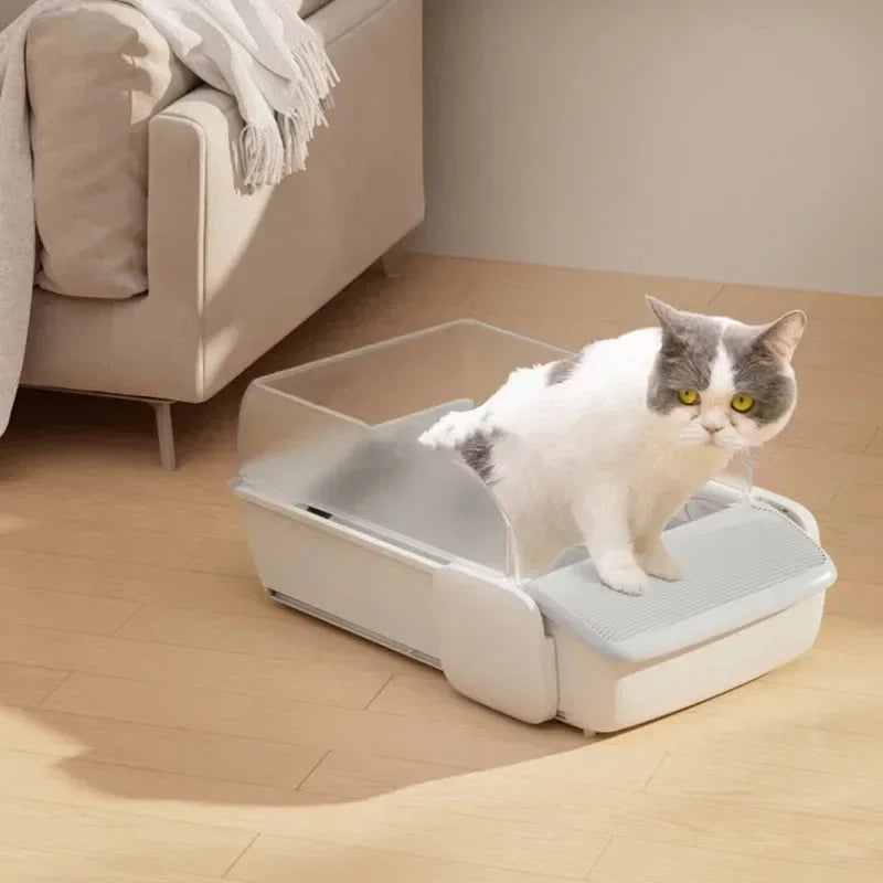 Self-cleaning Open Cat Litter Box Automatic Intelligent Bedpan Leak-proof Sterilization Deodorization Toilet Product