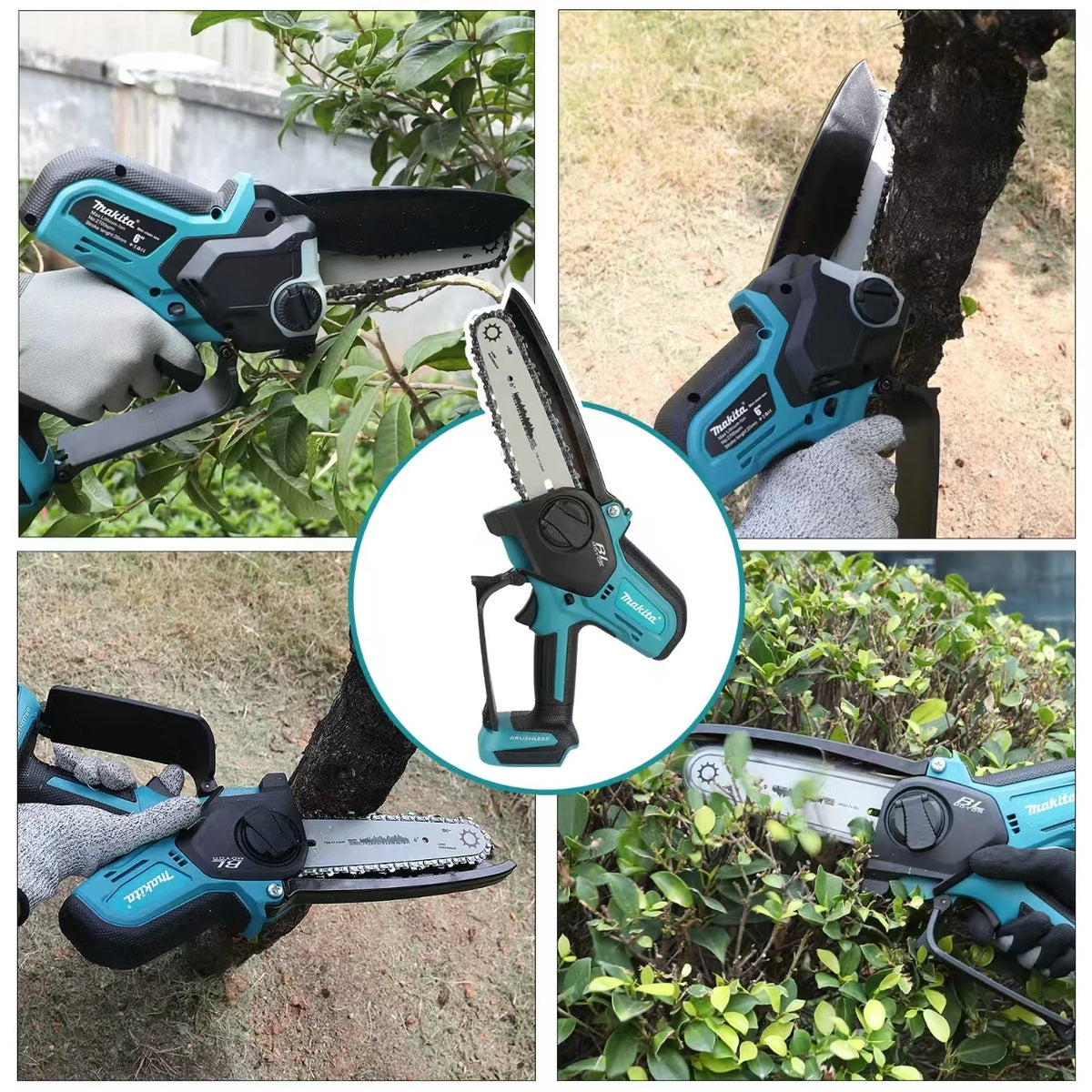 Makita 18V Cordless Chainsaw for Woodworking with Small Handheld Electric 6-inch Logging Sawzall Mini Portable Chainsaw