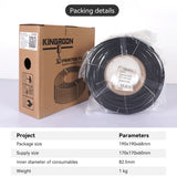 KINGROON No-Spool PLA Filament 1.75mm 10KG (22LBS) , 3D Printer Material PLA Refill For Bambu or DIY Reusable Spools, 10 Rolls