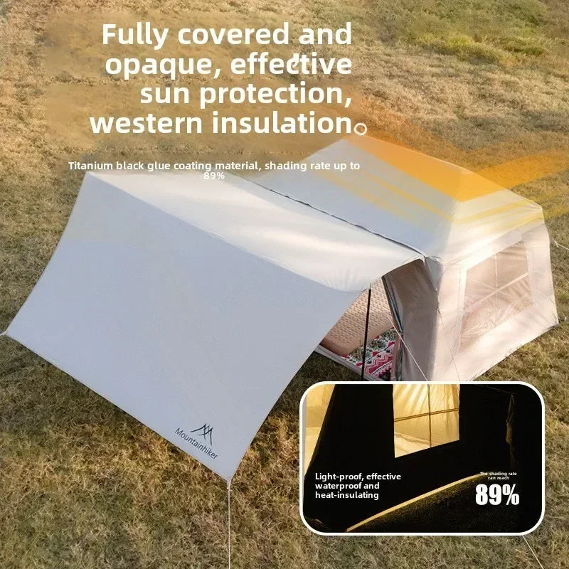 Mountainhiker 2-5 Person Inflatable Camping Tent Quick Open Waterproof Beach Tent Family Picnic Sunhade Anti-UV Outdoor Awning