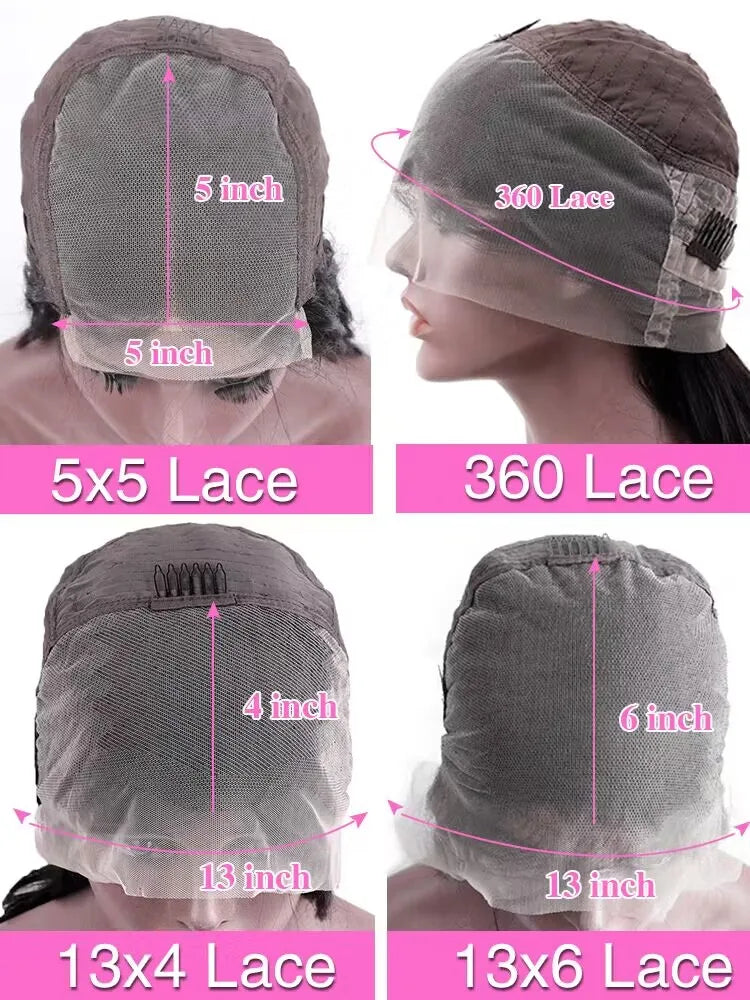 40 46 Inch 200 Density Frontal Wig For Black Women Brazilian Wigs Human
