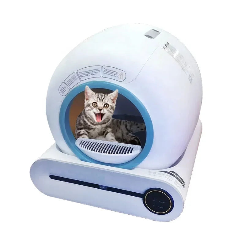 Wholesale Large Plastic Cat Box Tray Smart Stainless Steel Self-Cleaning Automatic APP Control WIFI Easy Clean Feature