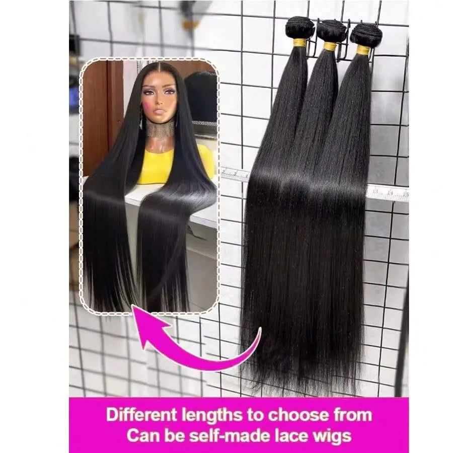 Double Weft 32 34 36 38 Inch Bone Straight Vietnamese Hair Bundle Human Hair Weaving Bundle Original Raw Hair Bundle For Women