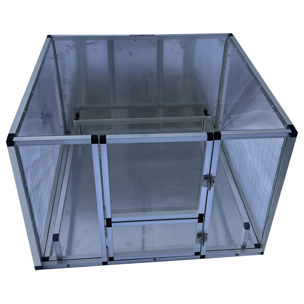Whelp Ing Box Large Aluminum Dog Elevated Whelp Ing Box with Fence United States Metal and Glass Puppy