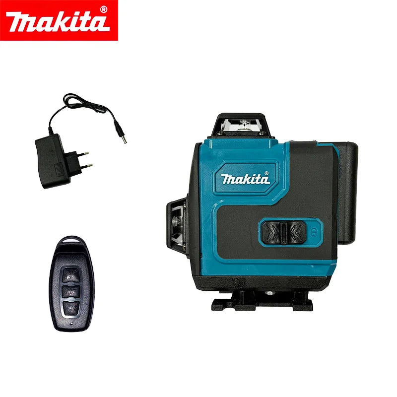 Makita 360° Horizontal & Vertical Cross Green Laser Level, 16-Line High Precision Wall Mount Portable Measuring Tool