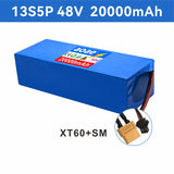 48V Electric Scooter Battery 13S5P 20Ah 18650 Grade-A Cells 2000W Built-in BMS XT60 JST High Capacity Long Range Safe & Durable