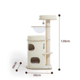 Nordic Minimalist Cat Tree Modern Solid Wood Space-Saving Cat Tree Toy Comfortable Furniture & Scratchers Rascador Gatos FYCT