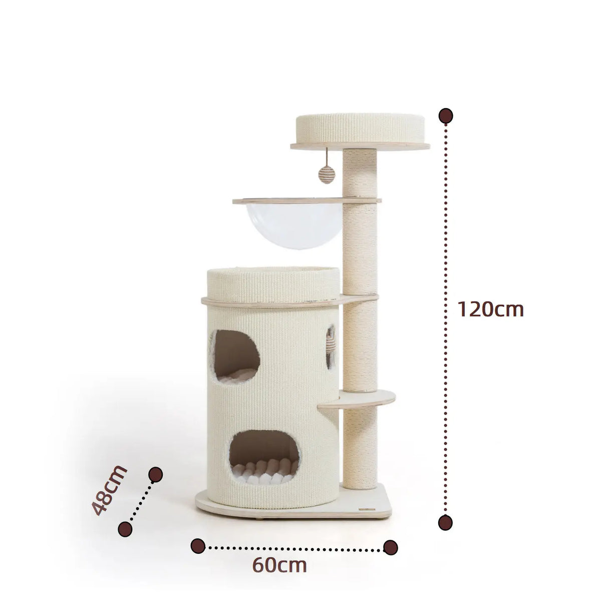 Nordic Minimalist Cat Tree Modern Solid Wood Space-Saving Cat Tree Toy Comfortable Furniture & Scratchers Rascador Gatos FYCT