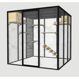 #Panoramic  Villa  House Household  Cage Solid Wood  Villa Large Indoor  Cabinet Luxury Glass Cat Room