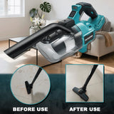 PATUOPRO Cordless Electric Vacuum Cleaner Car Pet Hair Carpet Clean Machine Dust Cleaning Power Tool For Makita 18V Battery