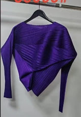 Pleated Top 2026 New Round Neck Short Sleeve Batwing T-Shirt Women Summer Lightweight Vacation Travel Women's Clothing