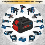 Replace brand new and original high power replacement battery, for Bosch ProCORE 18V cordless tools BAT609 BAT618 GBA18V 21700