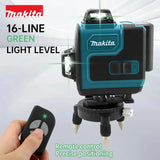 Makita High-Precision Green Light Laser Level 16-Line 360 Horizontal & Vertical Wall-Mounted Portable Tool for Precision Project