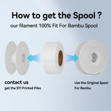KINGROON No-Spool PLA Filament 1.75mm 10KG (22LBS) , 3D Printer Material PLA Refill For Bambu or DIY Reusable Spools, 10 Rolls