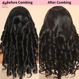 Beautyforever 3D Body Wave 13x4 7x5 Bye KNOTS Glueless Wig Human Hair Ready to Wear Drawstring Human Hair Wig Fits All Size Head