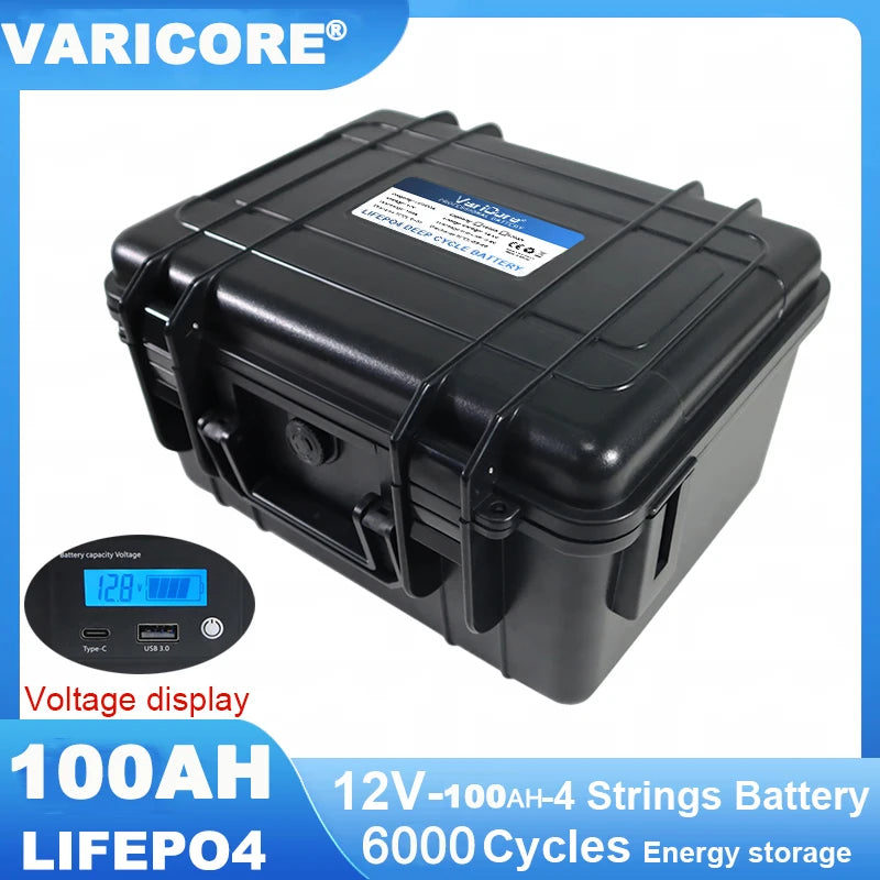 VariCore 12V/24V/48V 360Ah 340Ah 180Ah 150AH 100Ah LiFePO4 Battery 12.8V Lithium Iron Phosphate for EV RV Golf Cart Solar Wind