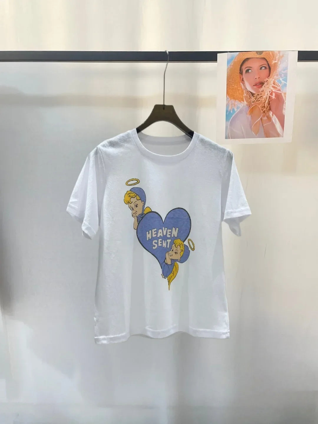 Summer New Women's Cute Patter Print T-Shirt Short Sleeve O-Neck Tee Top for Ladies