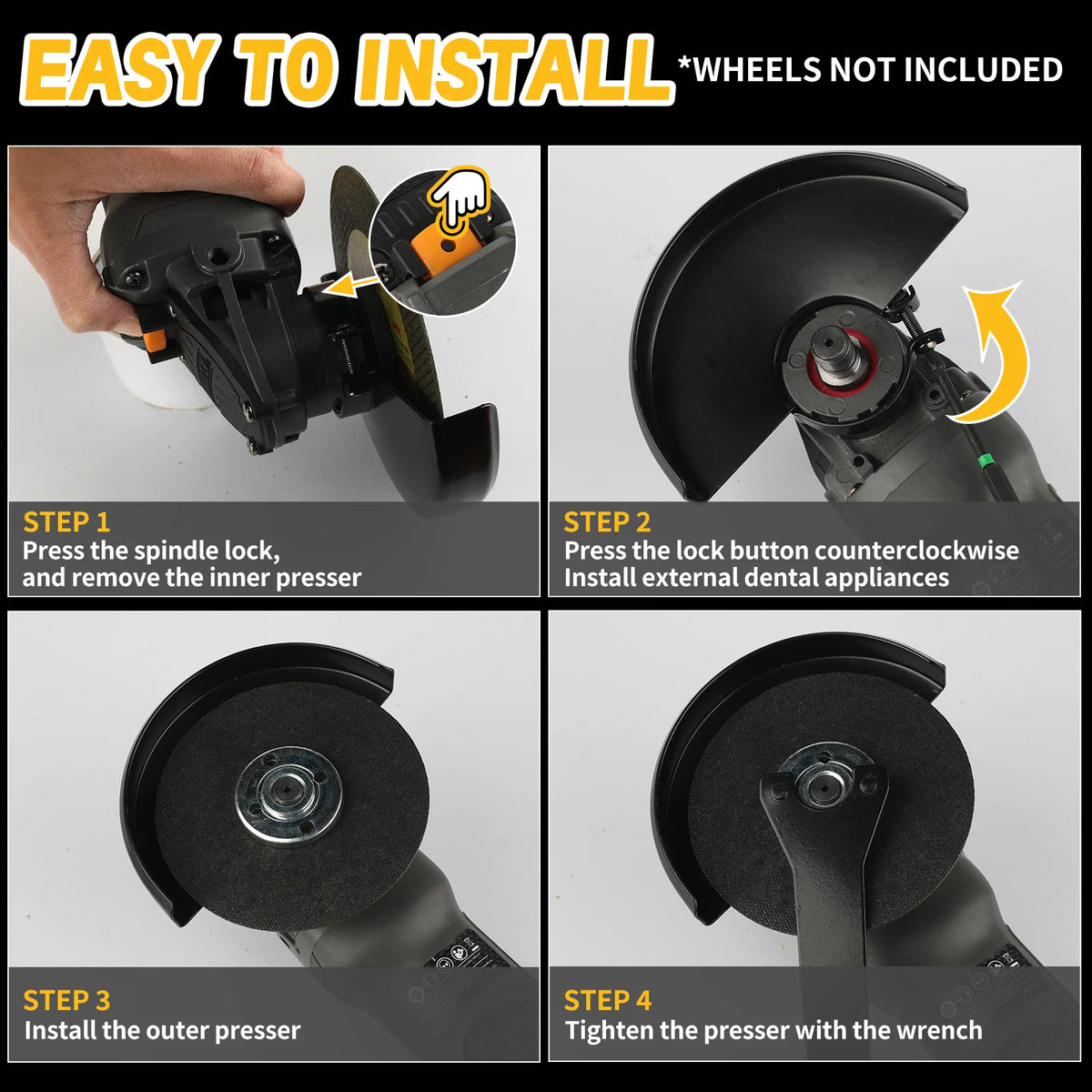 DEWALT 20V Cordless Angle Grinder 800W Power 125mm Wheel with Detachable Auxiliary Handle for Heavy Duty Industrial Jobs tools