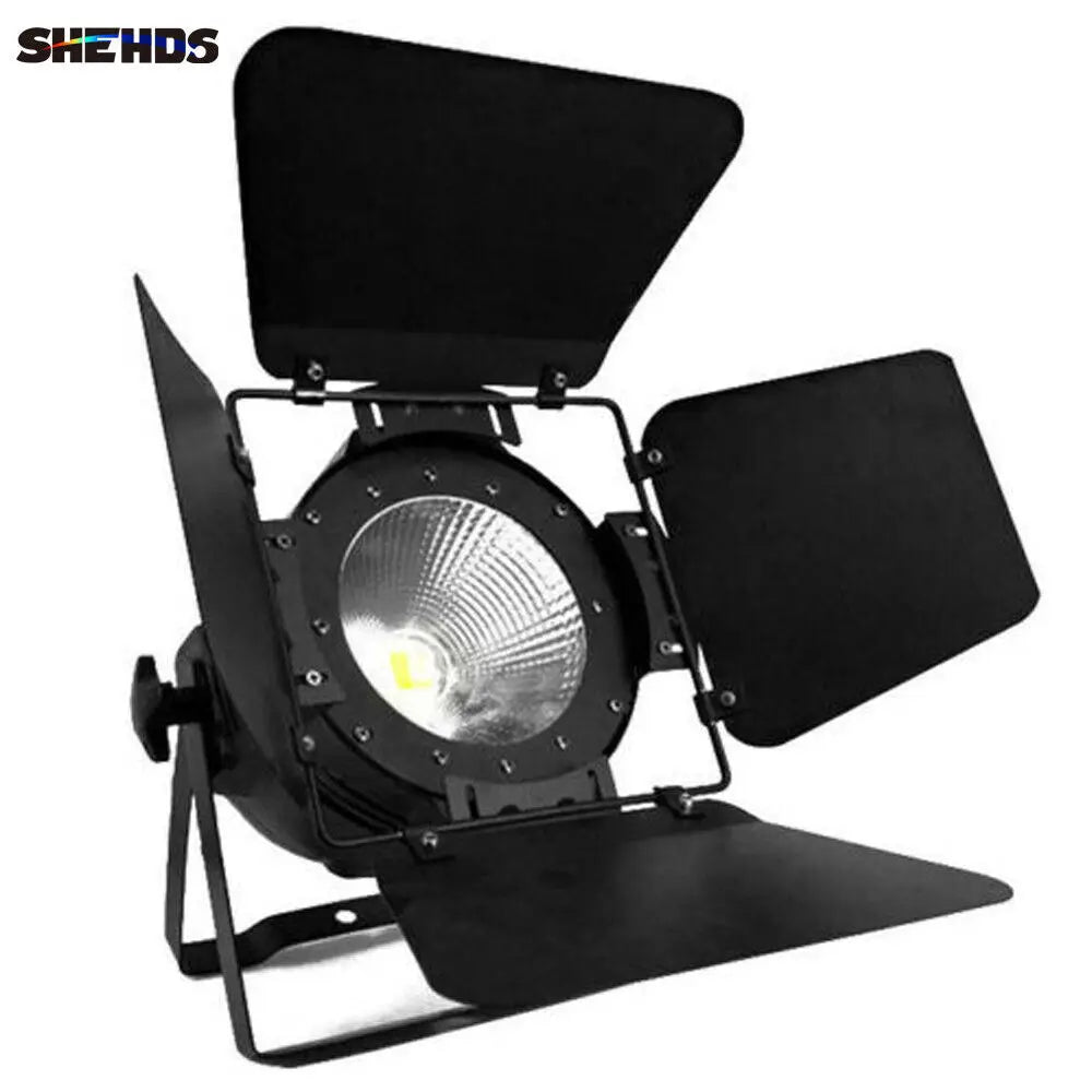 SHEHDS 200W Warm White Cool White 2in1 Par COB Light With Barn Door For Di Disco Party Wedding Restaurant Theater Stage Lighting