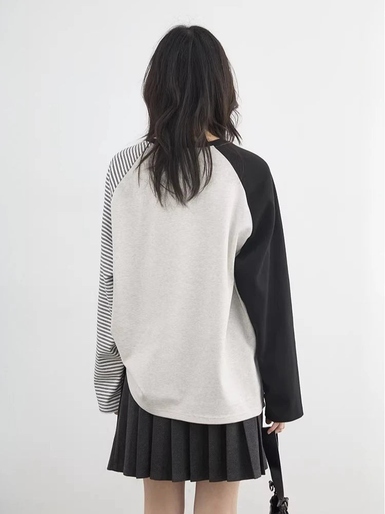 CHIC VEN New Fashion Women T-Shirts Loose Casual Long Sleeved O Neck Tees Bottom Female Top Pullover Coat Autumn Winter 2025